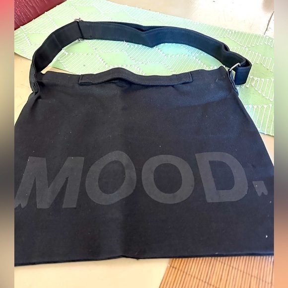 BRAND NEW BLACK "MOOD" TOTE/LAPTOP/BOOKBAG BLACK w/BLACK LETTERS - Picture 1 of 7